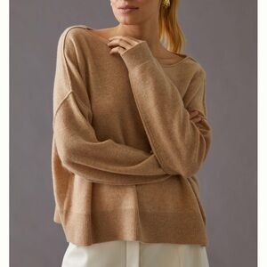 Anthropologie Pilcro Lani Boatneck Sweater - Honey